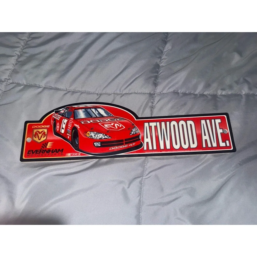 vintage 2001 NASCAR garage wall sign produced by WinCraft